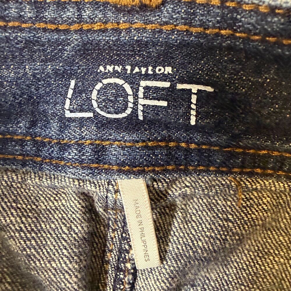 Ann Taylor LOFT Denim Pocket Shift Skirt Women's Size 0 Dark Wash - Picture 6 of 6